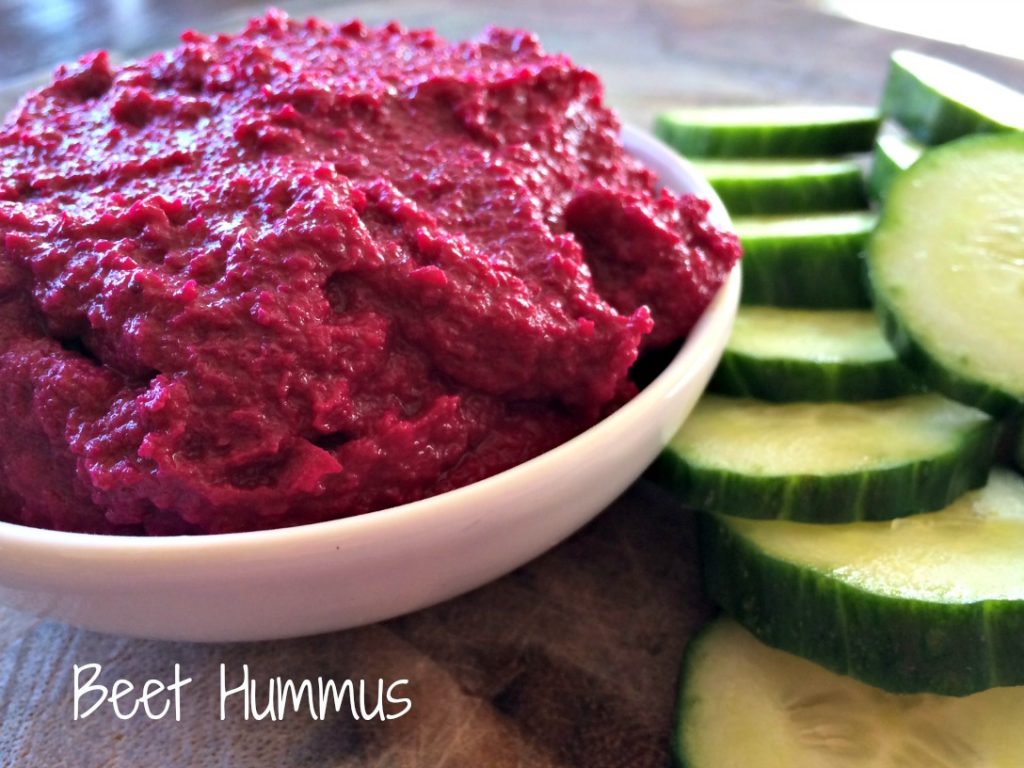 Beet Hummus with Text