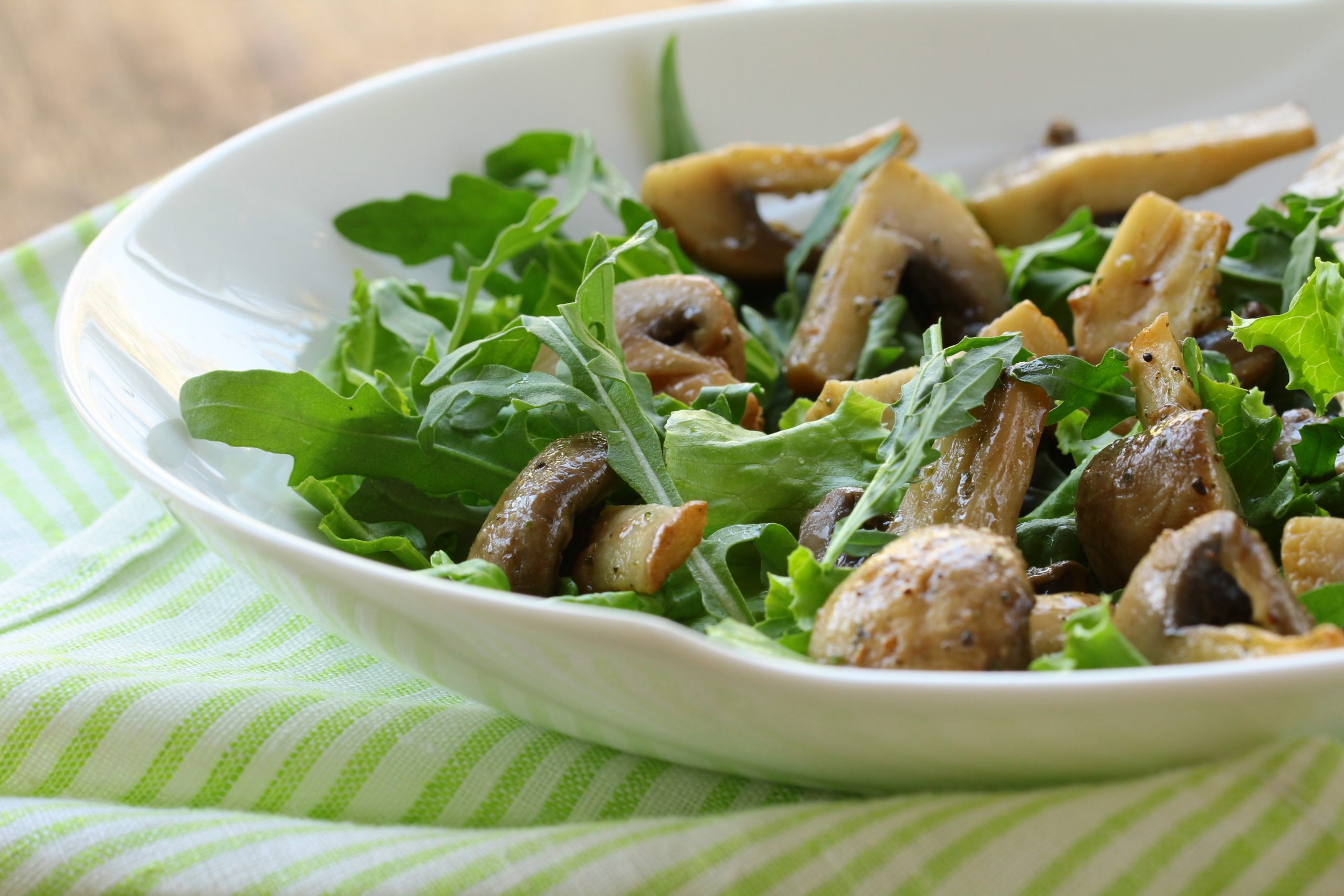Warm Shiitake Mushroom and Pine Nut Salad