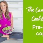 Jo and Jules sitting with salads and the conscious cleanse cookbook is here announcement