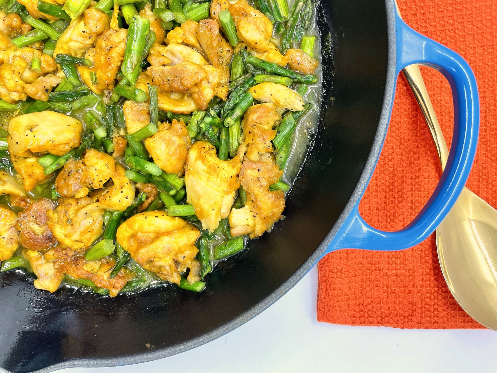 Turmeric Black Pepper Chicken with Asparagus
