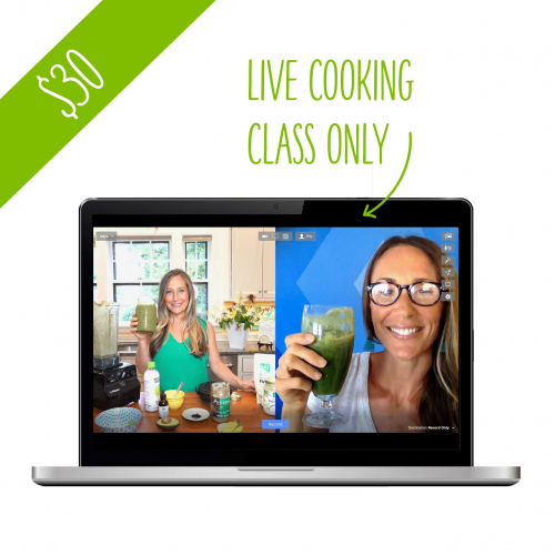 Live cooking class only with picture of cooking class on laptop