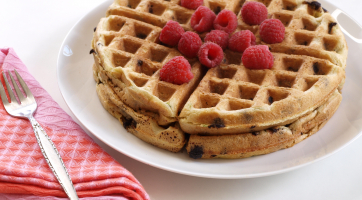 Grain-Free Paleo Zucchini Chocolate Chip Waffles