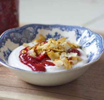 Dairy Free Coconut “Yogurt” and Berry Vanilla Chia Jam