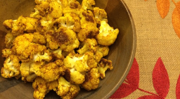 Roasted Curried Cauliflower