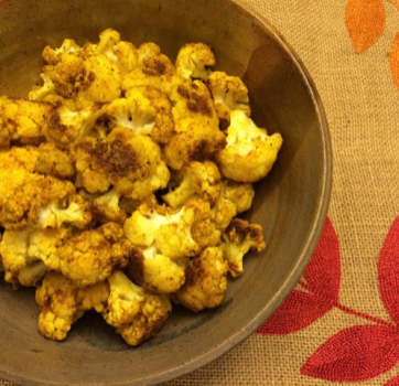 Roasted Curried Cauliflower