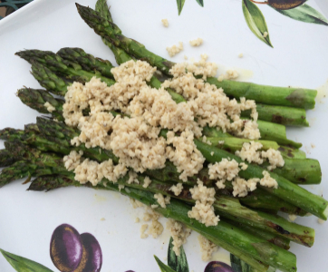 Grilled Asparagus with Cashew “Feta” Cheese