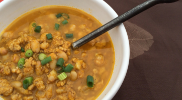 Pumpkin Turkey Crockpot Chili