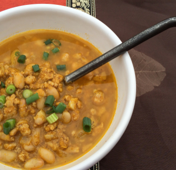 Pumpkin Turkey Crockpot Chili