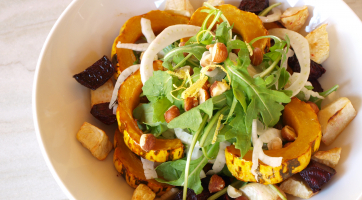 Roasted Vegetable Salad with Delicata and Arugula