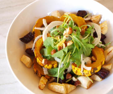 Roasted Vegetable Salad with Delicata and Arugula