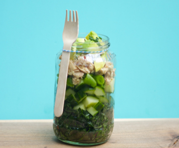 Wild Salmon Mason Jar Salad