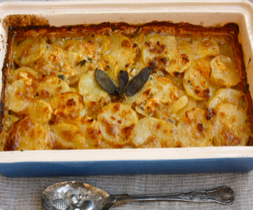 Goat Cheese & Sage Scalloped Potatoes (+ more Thanksgiving recipes!)
