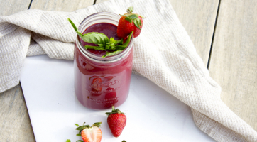 Strawberry Basil Smoothie