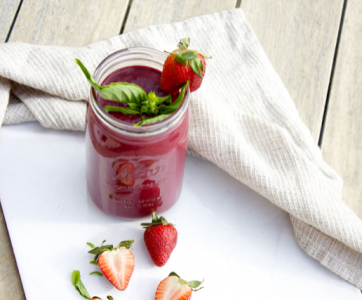 Strawberry Basil Smoothie