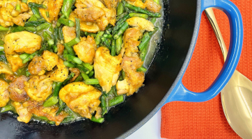 Turmeric Black Pepper Chicken with Asparagus
