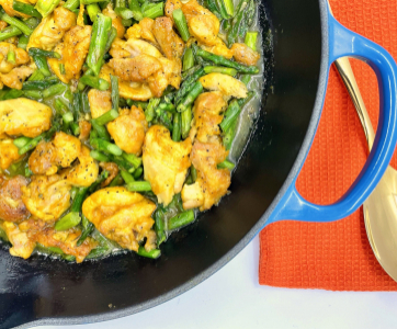 Turmeric Black Pepper Chicken with Asparagus