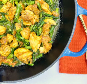 Turmeric Black Pepper Chicken with Asparagus