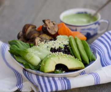 Yogi Bowl with Cashew Cilantro Dressing