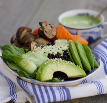 Yogi Bowl with Cashew Cilantro Dressing