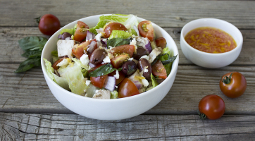 Mediterranean Summer Salad with Goat Cheese Feta