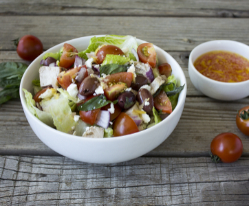 Mediterranean Summer Salad with Goat Cheese Feta