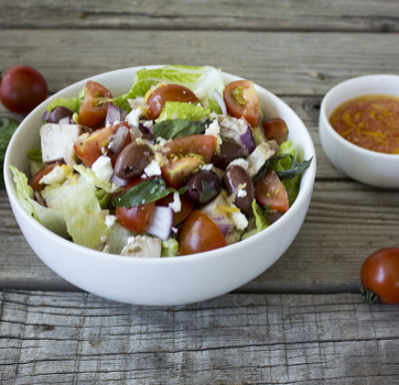 Mediterranean Summer Salad with Goat Cheese Feta