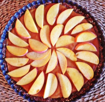 Farm Fresh Raw Peach Tart