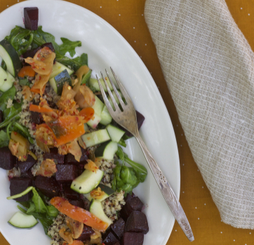 Quinoa Beet Arugula Salad